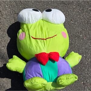 Vintage Sanrio 22" Keroppi Nylon Plush Stuffed Animal Frog 1990s 90s RARE Giant